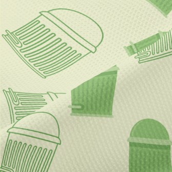 Cartoon Fat Trash Can Piqué