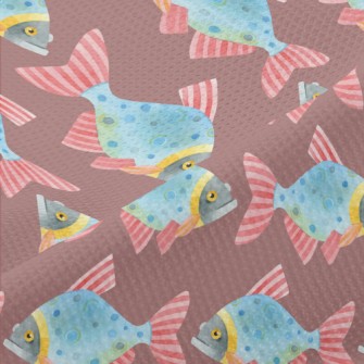 Colorful Funny Fish Piqué