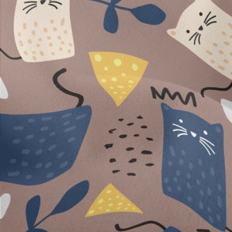 Cute Spotted Cat Lightweight Performance Linen