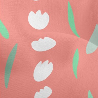 Tulips In Neat Rows Lightweight Performance Linen