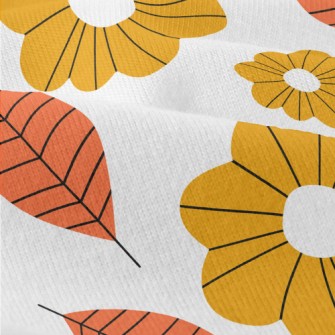 Large Flowers And Fallen Leave Modern Jersey