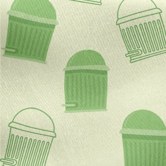 Cartoon Fat Trash Can Jersey Backed Fleece