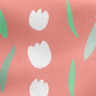 Tulips In Neat Rows Jersey Backed Fleece