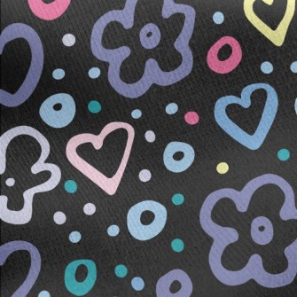 Love Star Circle Jersey Backed Fleece