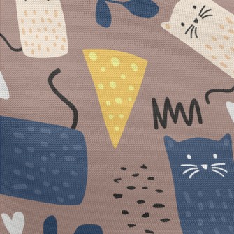 Cute Spotted Cat Pongee