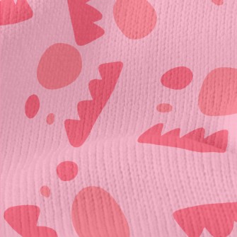 Sawtooth Dot Geometric Pattern Stretch Jersey