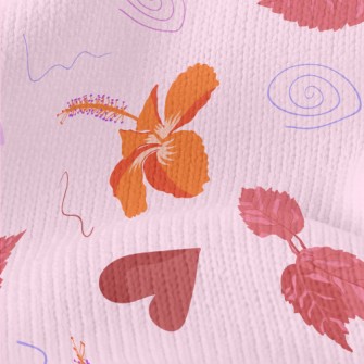 Hibiscus Leaves Falling Stretch Jersey