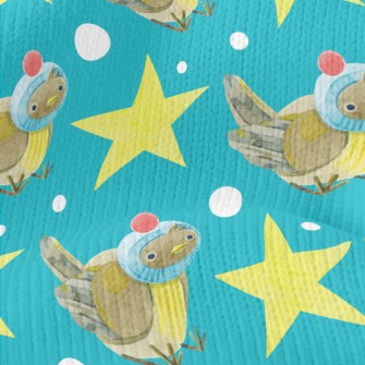 Cute Knitted Hat Sparrow Stretch Jersey