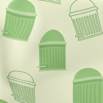 Cartoon Fat Trash Can Lightweight Cotton Poplin