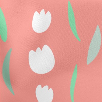 Tulips In Neat Rows Lightweight Cotton Poplin