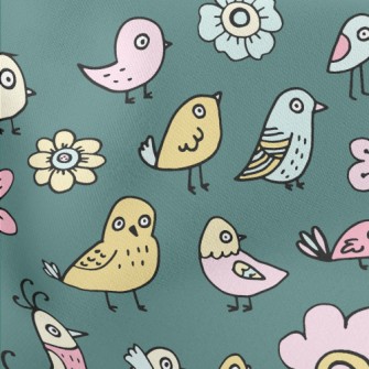 Simple Line Bird Lightweight Cotton Poplin