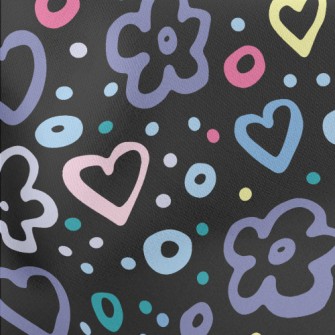 Love Star Circle Lightweight Cotton Poplin