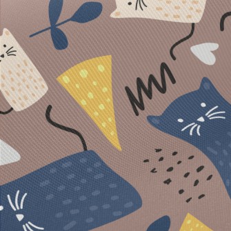 Cute Spotted Cat Midweight Cotton Poplin