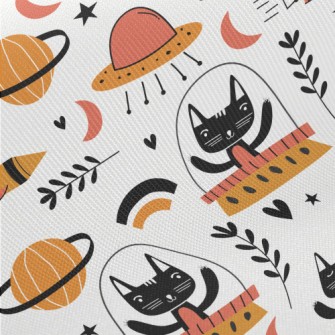 Space Cat Midweight Cotton Poplin