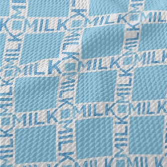 Staggered Milk Text Birdseye Piqué