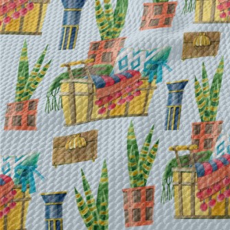 Gardening Decoration Hut Birdseye Piqué