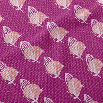 Artistic Abstract Flowers And  Birdseye Piqué