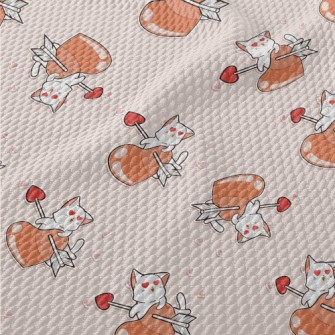 Cat With Love Eyes Birdseye Piqué