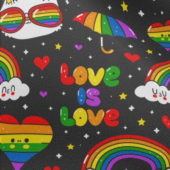 Rainbow Umbrella Of Love Chiffon