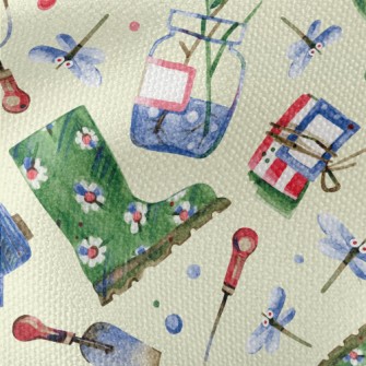 Watercolor Gardening Boots Waterproof Canvas