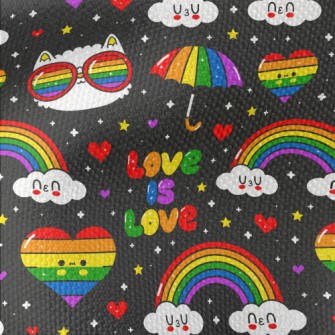 Rainbow Umbrella Of Love Waterproof Canvas