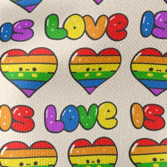 Colorful Rainbow Heart Waterproof Canvas