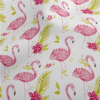 Elegant Long-legged Flamingo Athletic Mesh Flat Back