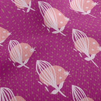 Artistic Abstract Flowers And  Athletic Mesh Flat Back