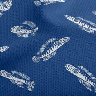 Frown Snakehead Fish Athletic Mesh Flat Back