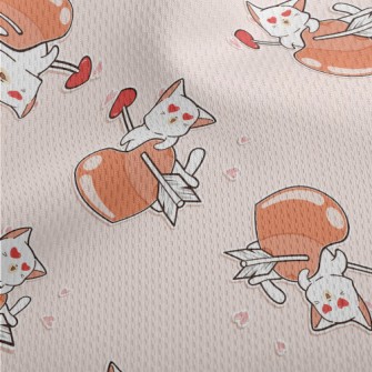 Cat With Love Eyes Athletic Mesh Flat Back