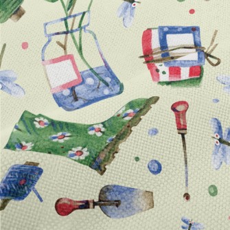 Watercolor Gardening Boots Performance Linen