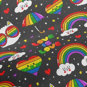 Rainbow Umbrella Of Love Performance Linen