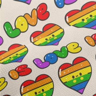 Colorful Rainbow Heart Performance Linen