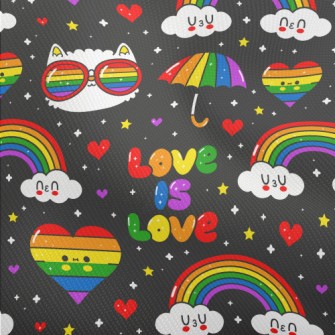 Rainbow Umbrella Of Love Dobby