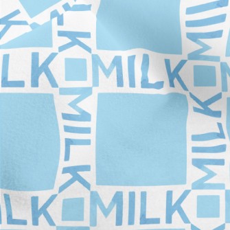 Staggered Milk Text Micro Fleece