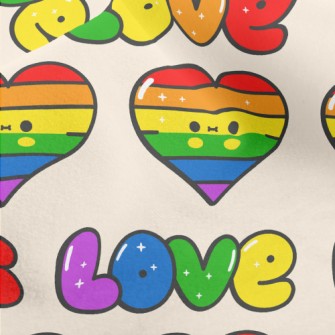 Colorful Rainbow Heart Micro Fleece