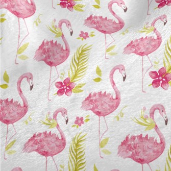 Elegant Long-legged Flamingo Minky