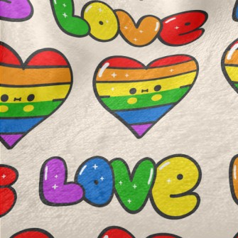 Colorful Rainbow Heart Minky