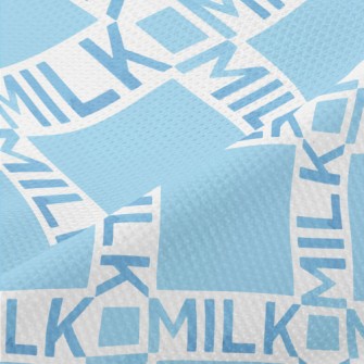 Staggered Milk Text Piqué