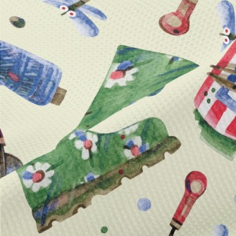 Watercolor Gardening Boots Piqué