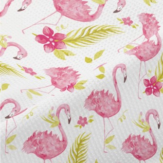 Elegant Long-legged Flamingo Piqué