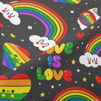 Rainbow Umbrella Of Love Piqué