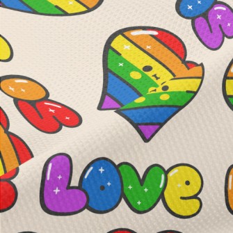Colorful Rainbow Heart Piqué