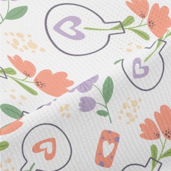 Cute Vase Flowers Piqué