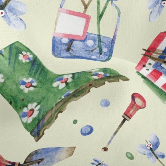 Watercolor Gardening Boots Lightweight Performance Linen