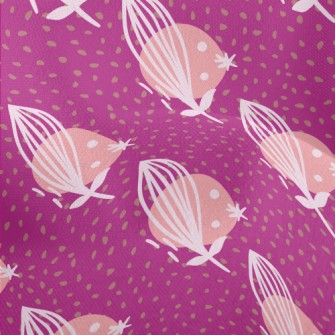 Artistic Abstract Flowers And  Lightweight Performance Linen