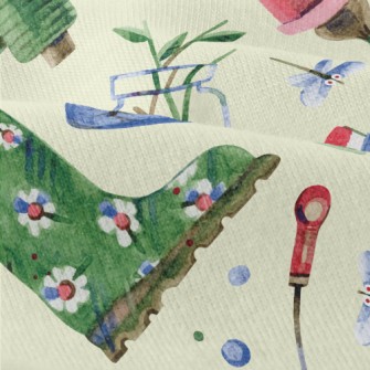 Watercolor Gardening Boots Modern Jersey