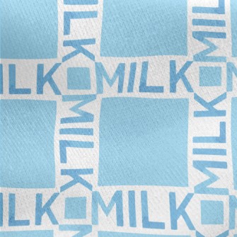 Staggered Milk Text Jersey Backed Fleece