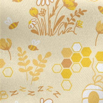 Hard Working Bees Jersey Backed Fleece