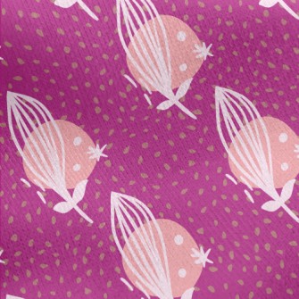 Artistic Abstract Flowers And  Jersey Backed Fleece